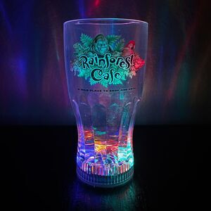 Rainforest Cafe Plastic Flashing Cup "A Wild Place To Shop And Eats" Light Up